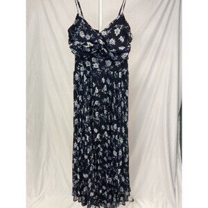 Audrey Parks Junior's Blue White Floral Midi Dress from Francesca's Size Small